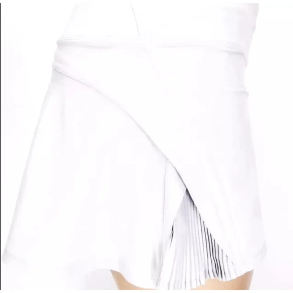 LULULEMON PLAY OFF the PLEATS SKIRT MID RISE WHITE + Lavender sz.8 - Picture 4 of 12